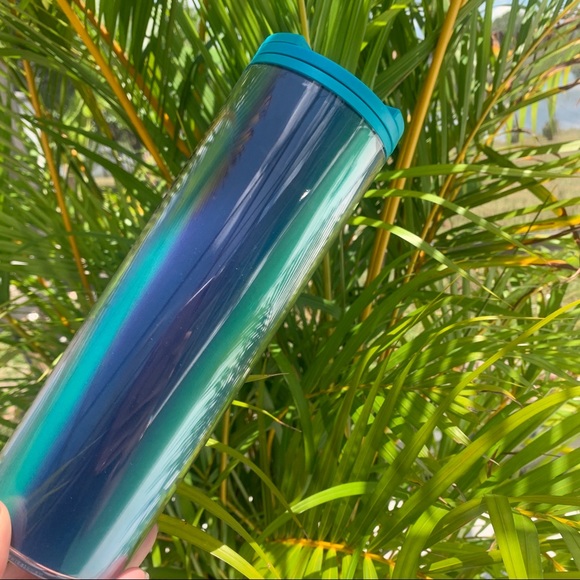 Starbucks Aqua Blue Iridescent Cup Hot Cold Ombre Tumbler 16oz Insulated NWT - Picture 6 of 16